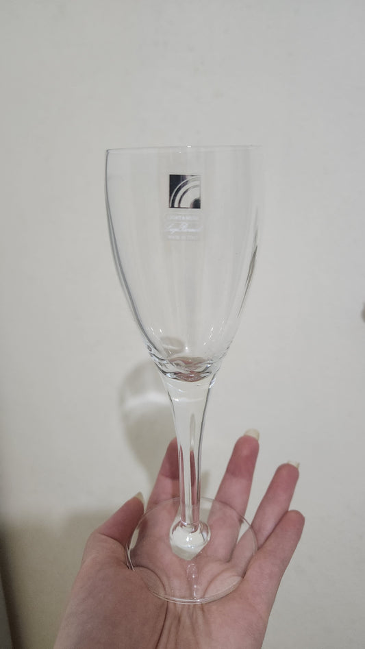 Set of 6 Luigi Bormioli Michelangelo crystal champagne glasses