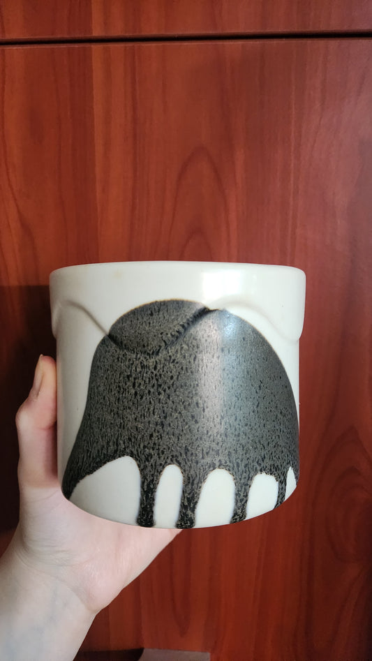 Lapid mid-century modern Israeli hand-painted ceramic bowl