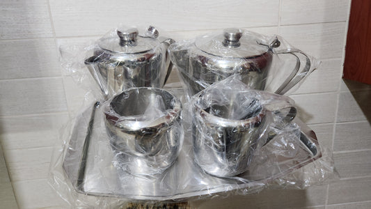 Salvo 5-Piece Stainless Steel Tea & Coffee Service Set - 18/8 Steel
