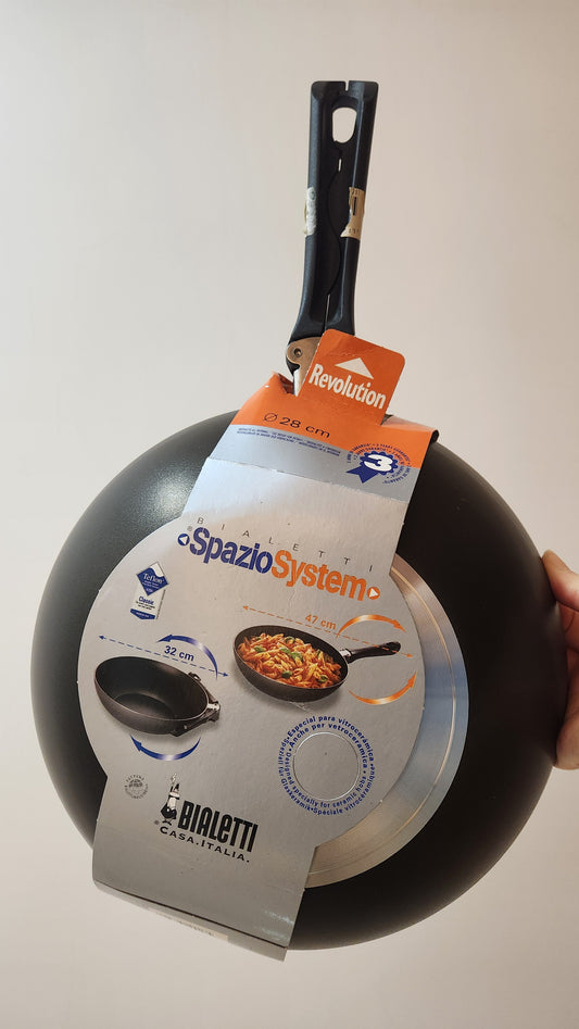 Bialetti Spazio System Revolution Non-Stick Frying Pan with Folding Handle, 28cm