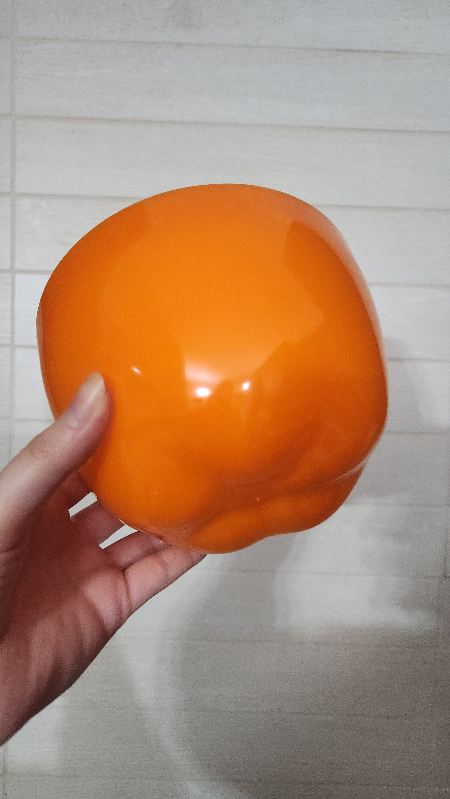 Vintage 1970s Orange Apple Ice Bucket - Pomme à Glaçons
