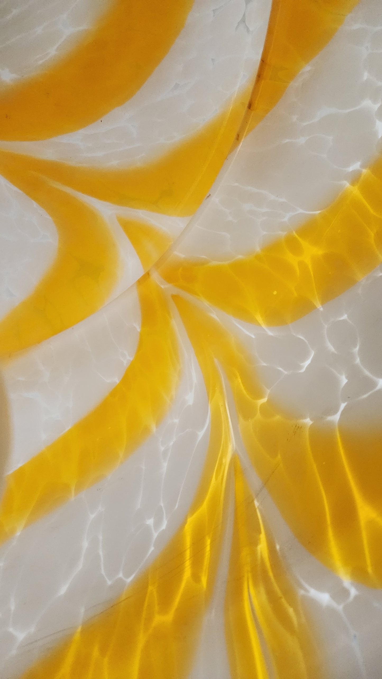 70s Italian Murano Glass Pendant Lamp - Model 4071/3 - Orange Swirl Latticino - 3-Light Fixture