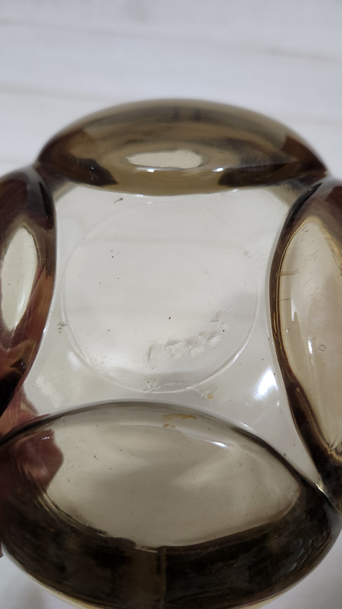Vintage Italian mid century Amber Glass Ashtray