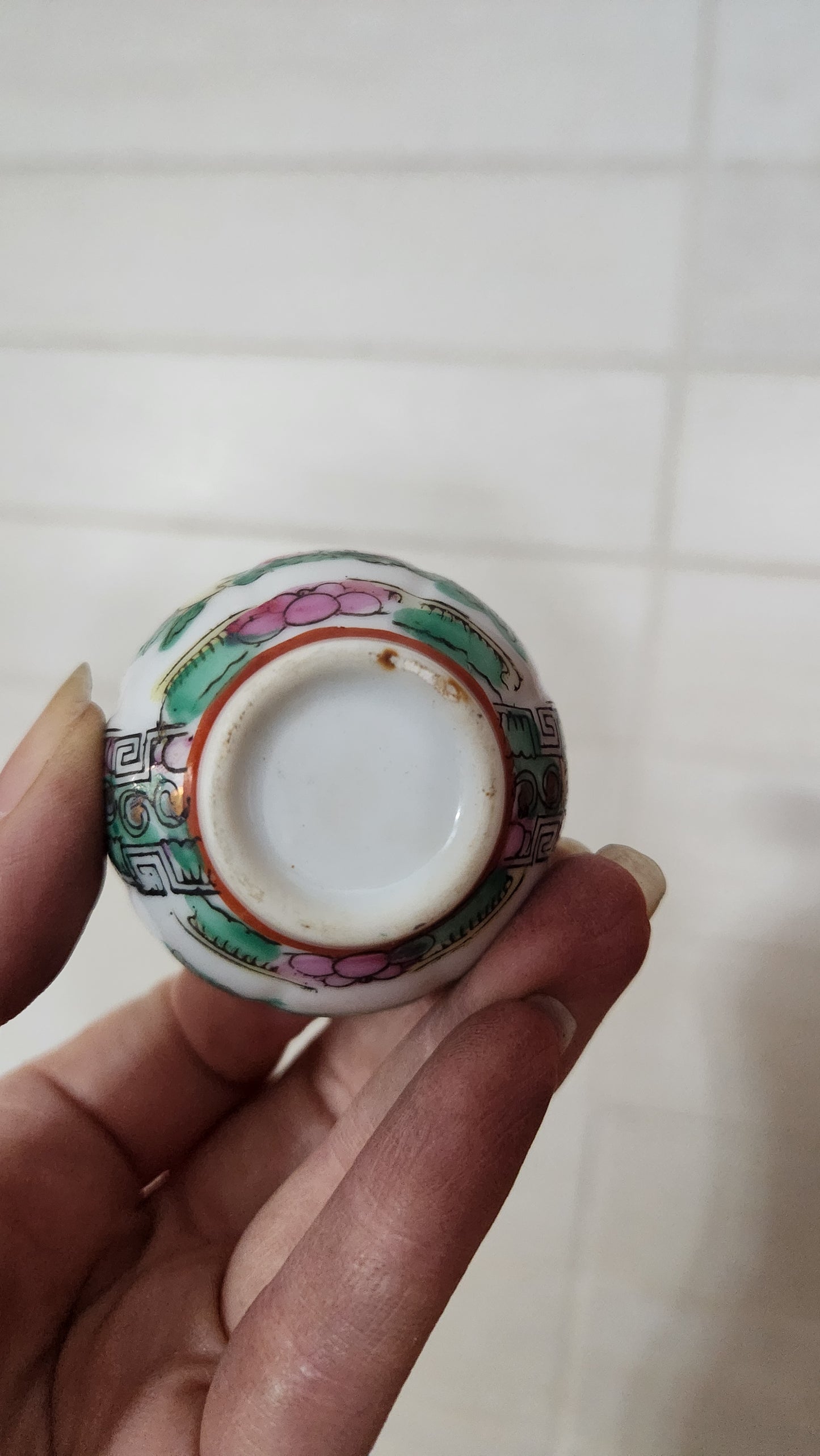Vintage Chinese Famille Rose Porcelain Miniature Tea Set