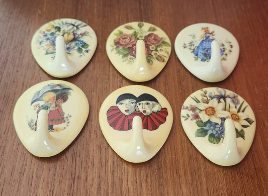 80s unused adhesive wall hooks