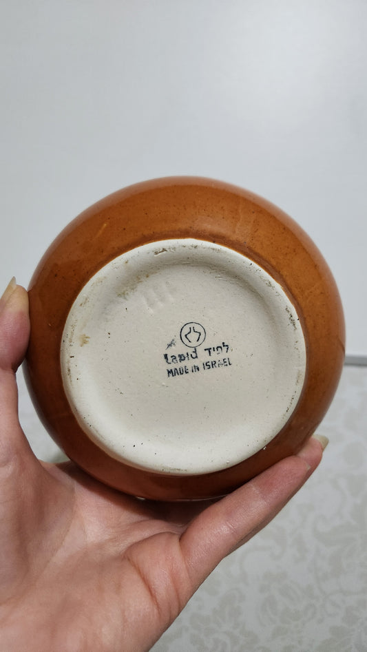 Lapid orange glaze ceramic vase