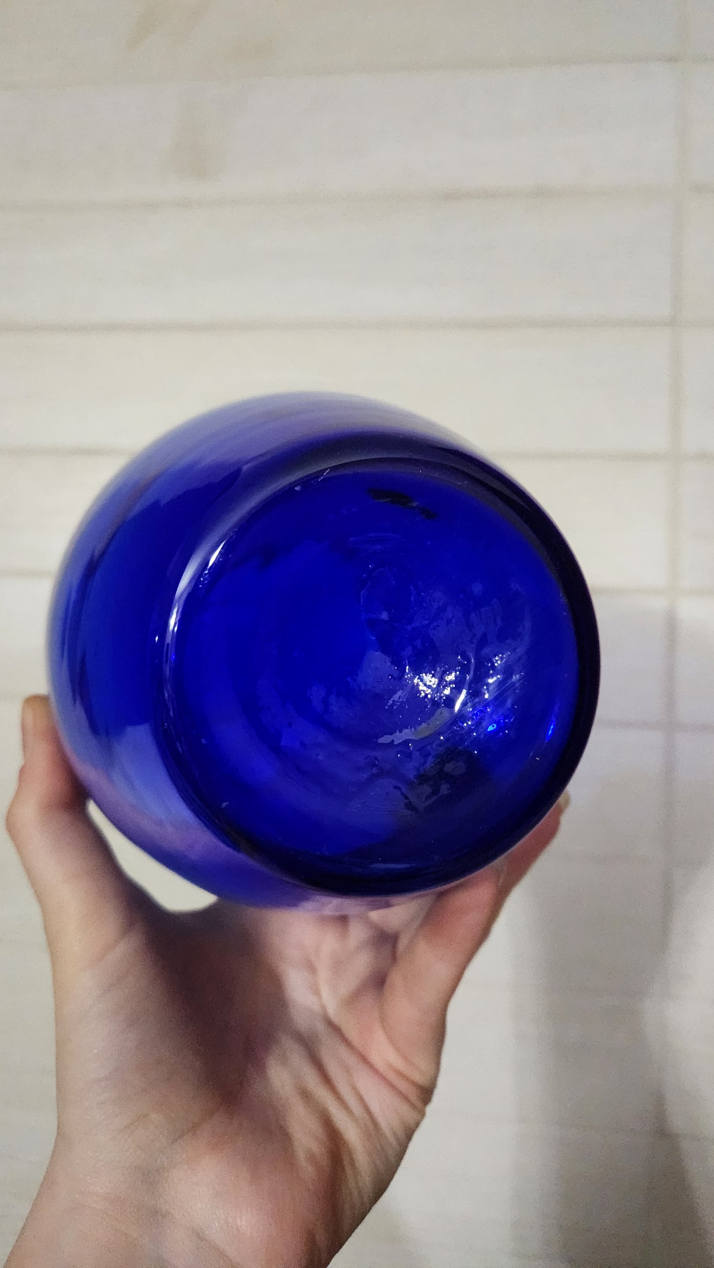 Cobalt Blue Hand-Blown Glass Apothecary Jar - Viart L'Olleria (Spain)
