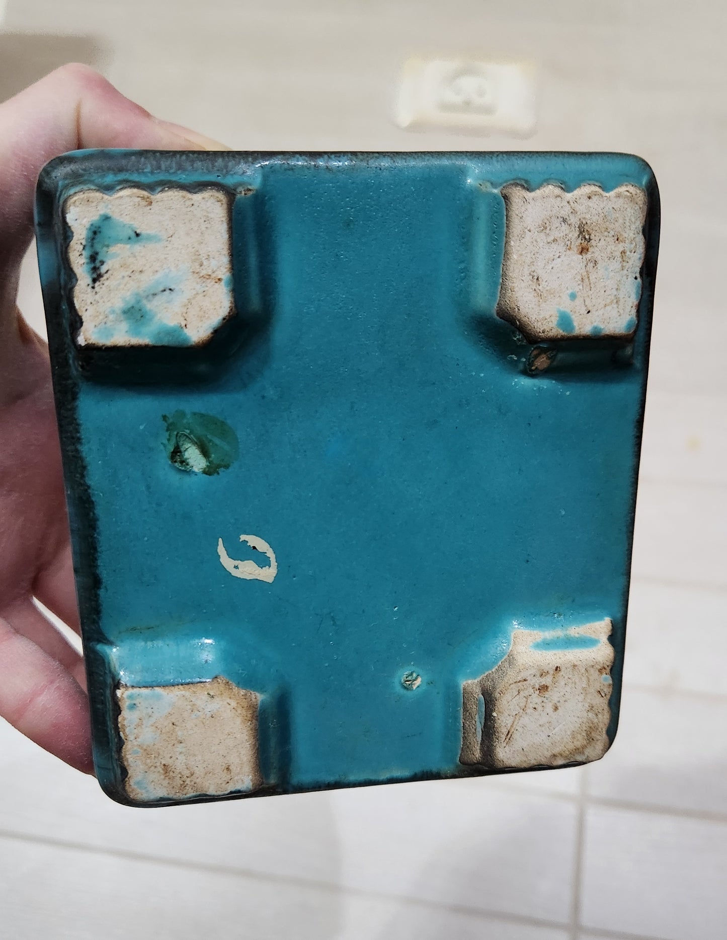 Turquoise Glazed Ceramic Trinket Box