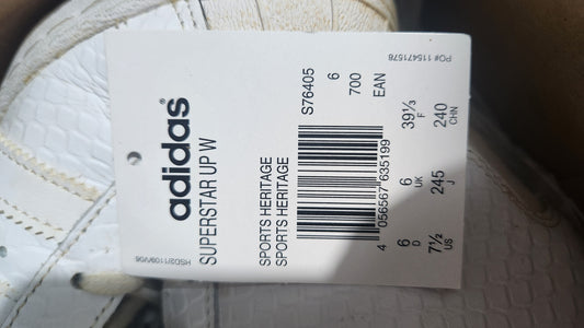 adidas superstar up w sports heritage s76405 - size 7.5 US (6 UK)