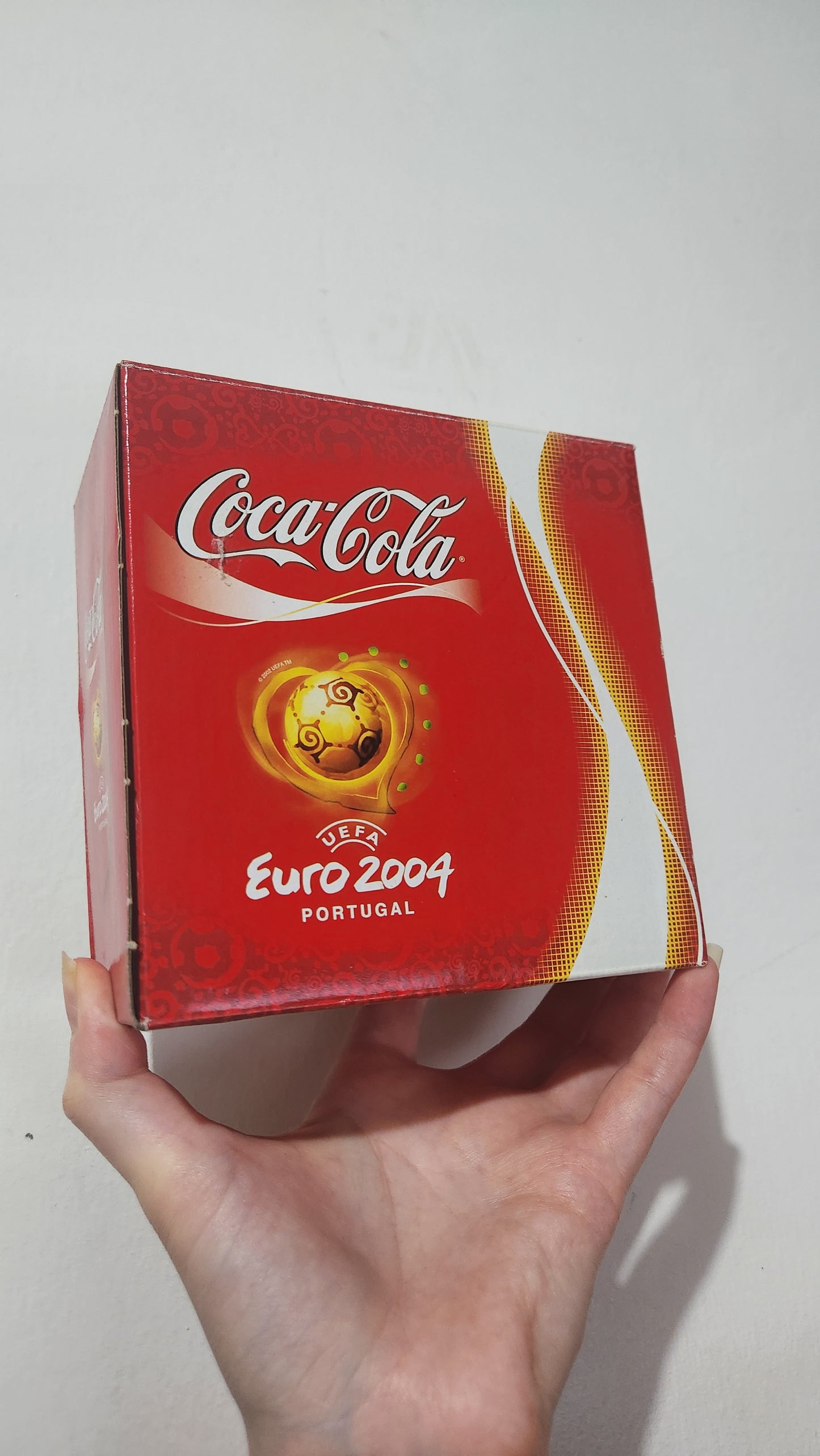 Euro 2004 UEFA Portugal Coca Cola Glass mug with original box