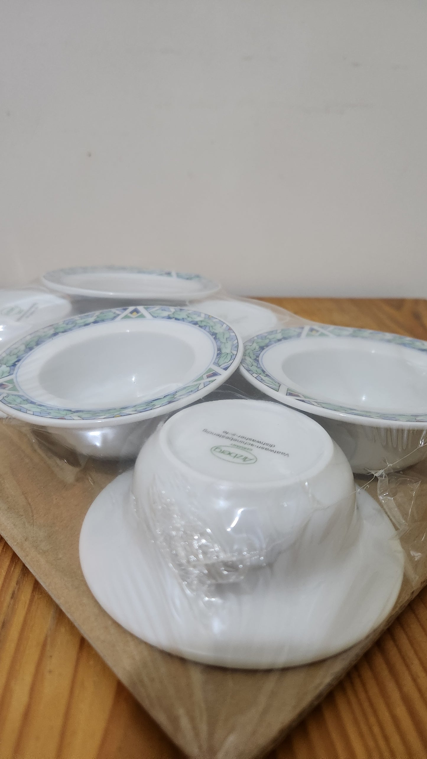 90s Arzberg Germany Porcelain Soup Bowls - set of 6