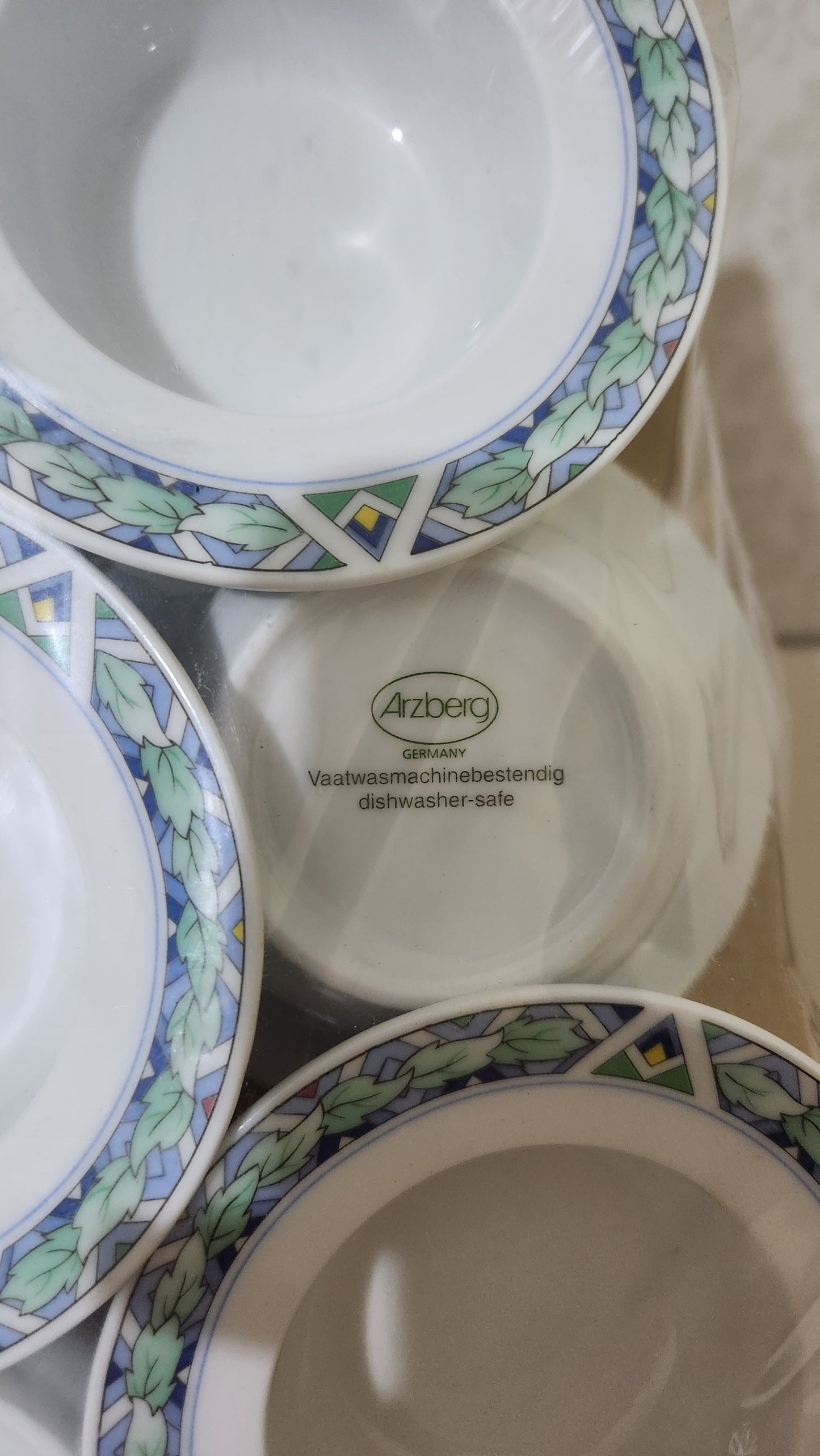 90s Arzberg Germany Porcelain Soup Bowls - set of 6