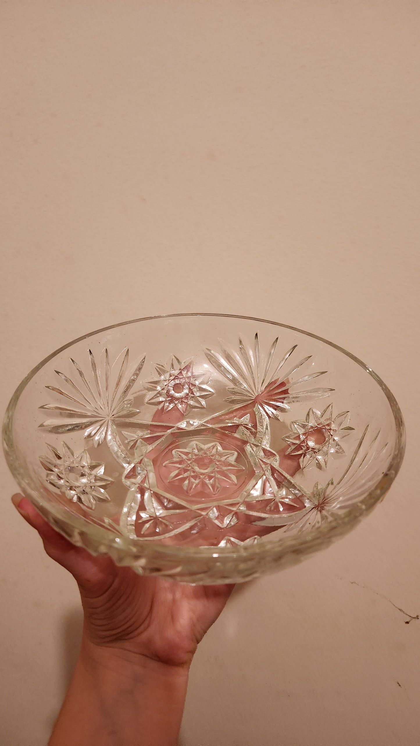 vintage Anchor Hocking Star of David covered candy dish