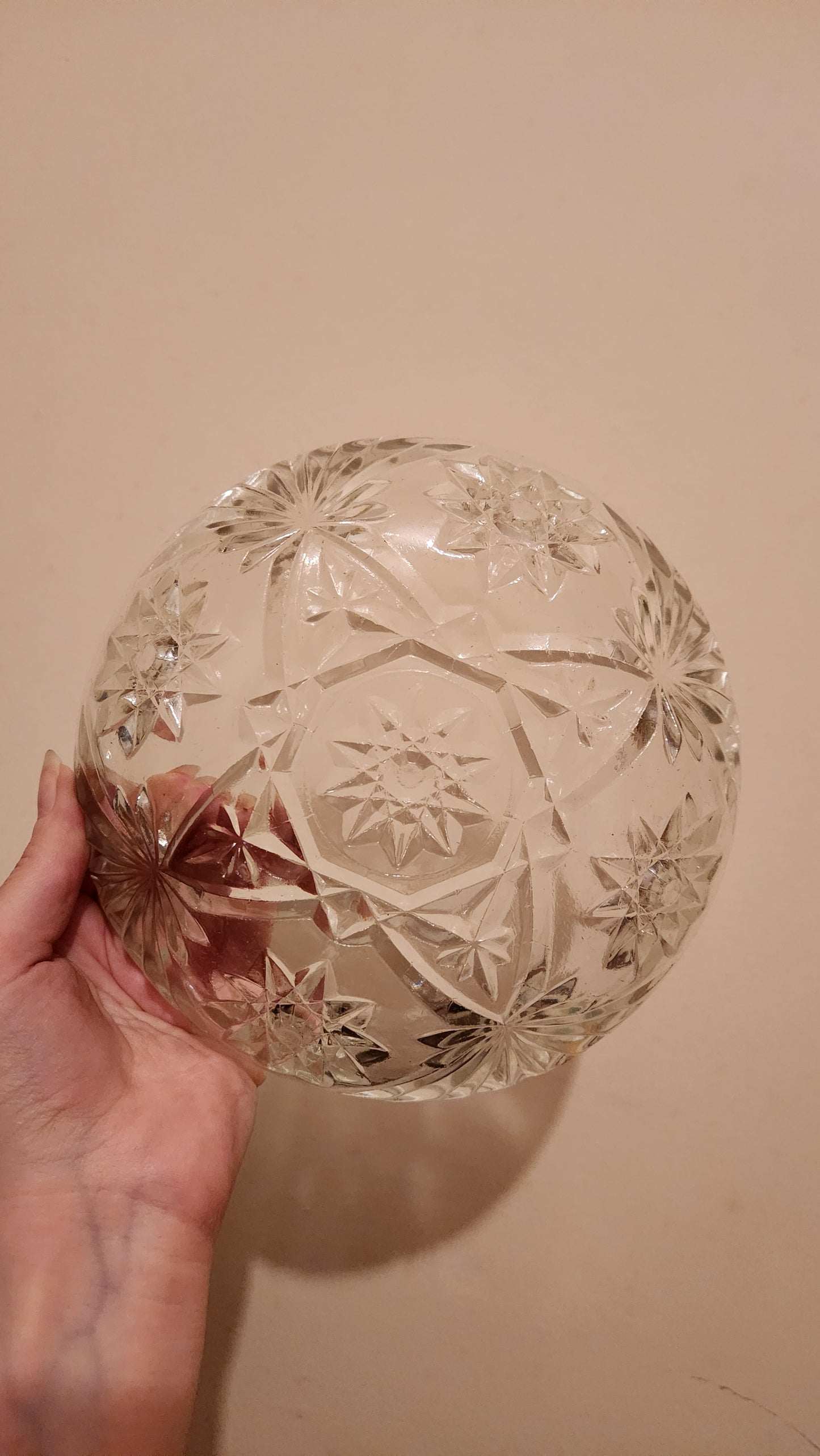 vintage Anchor Hocking Star of David covered candy dish