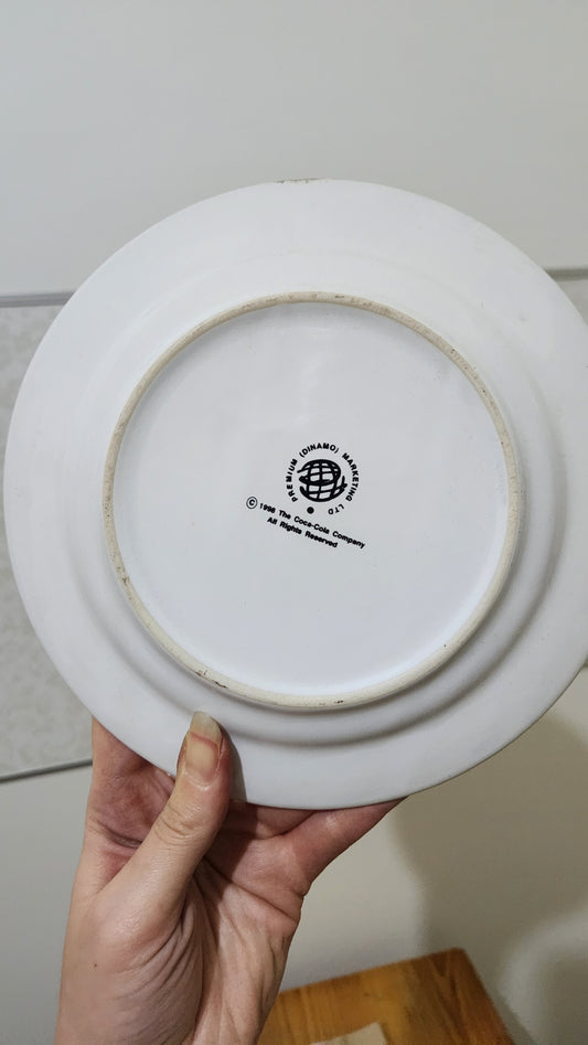 3 vintage Coca-Cola plates with the polar bear mascots