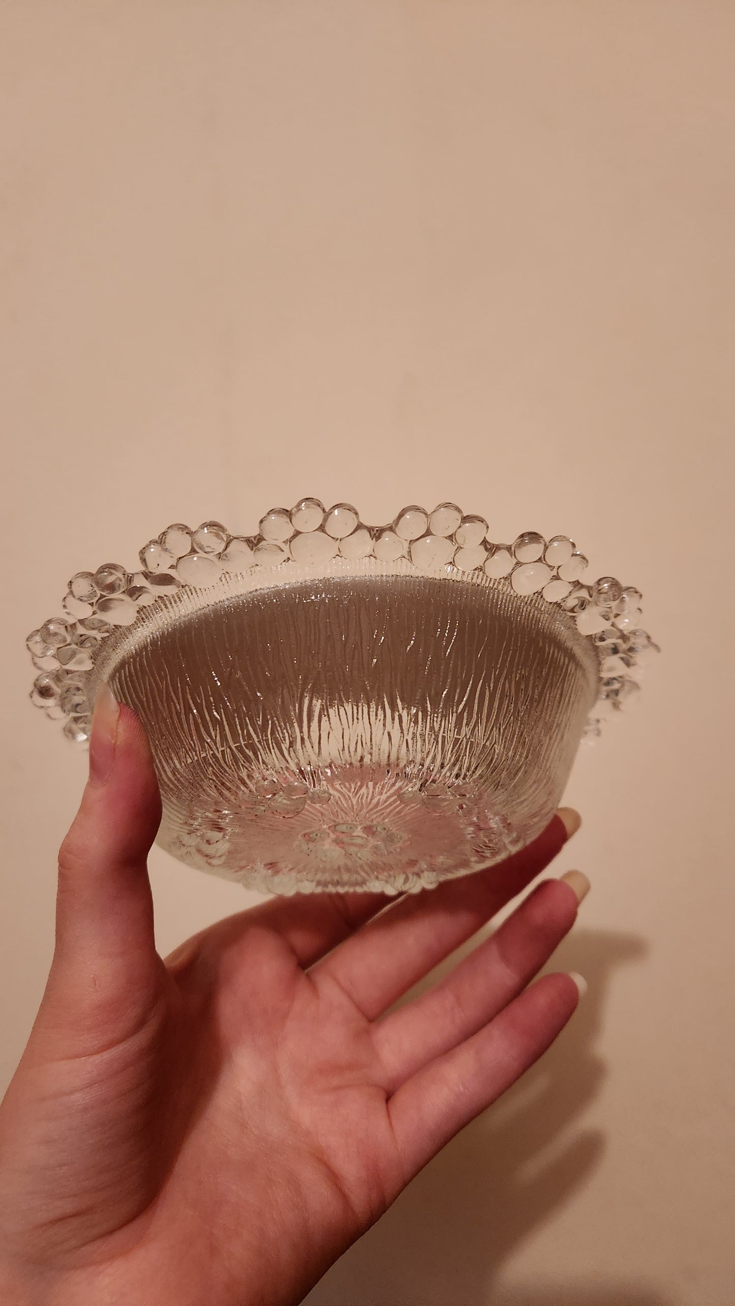 Vintage Masserini Barocco glass candy dish