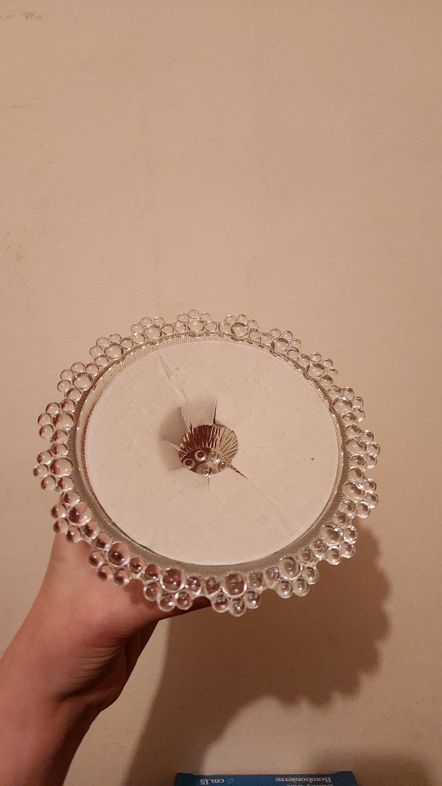 Vintage Masserini Barocco glass candy dish