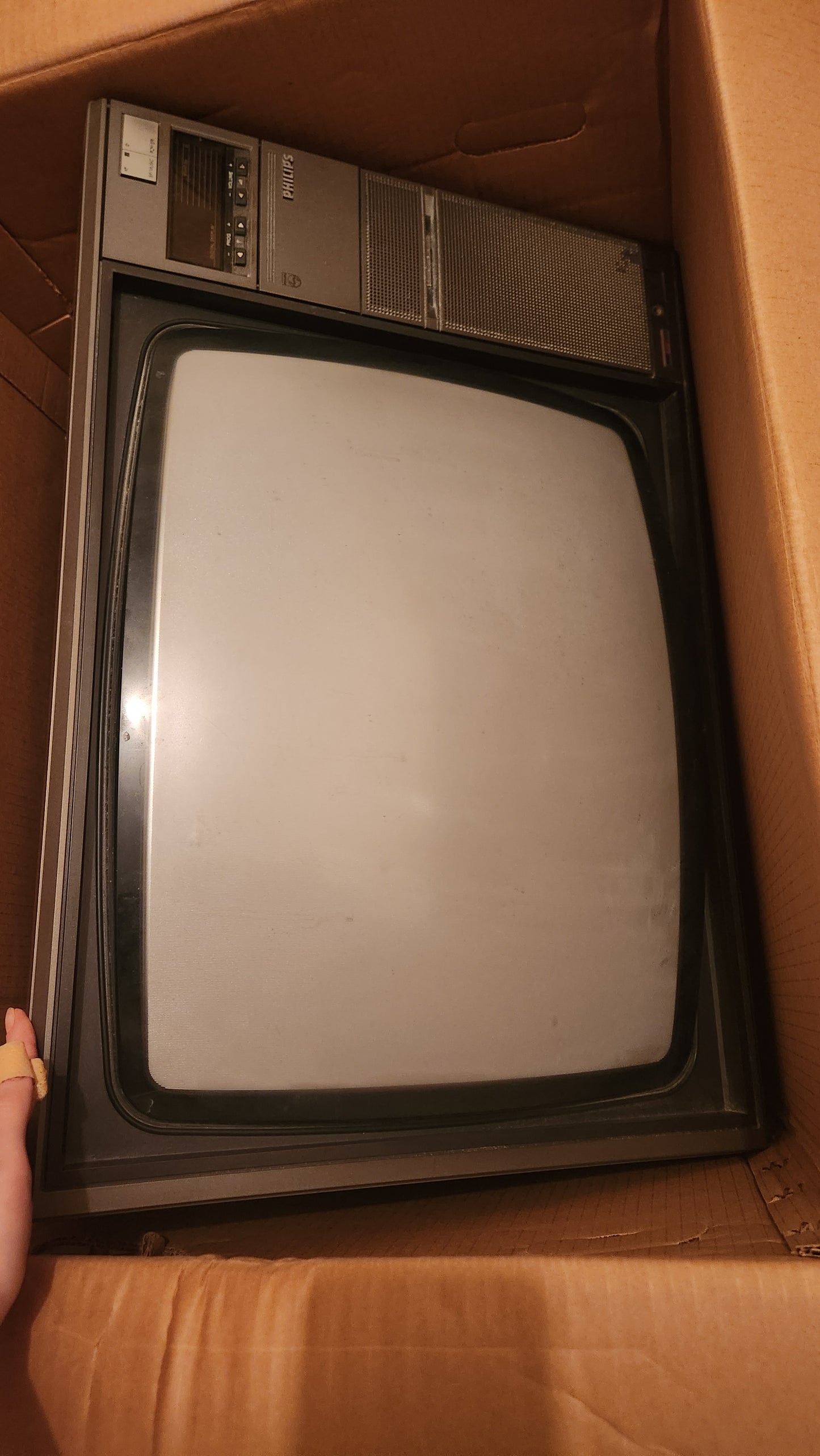 vintage Philips CRT television