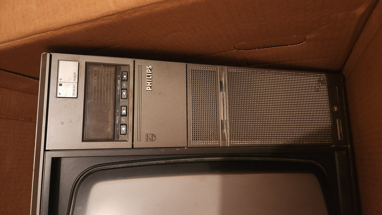 vintage Philips CRT television