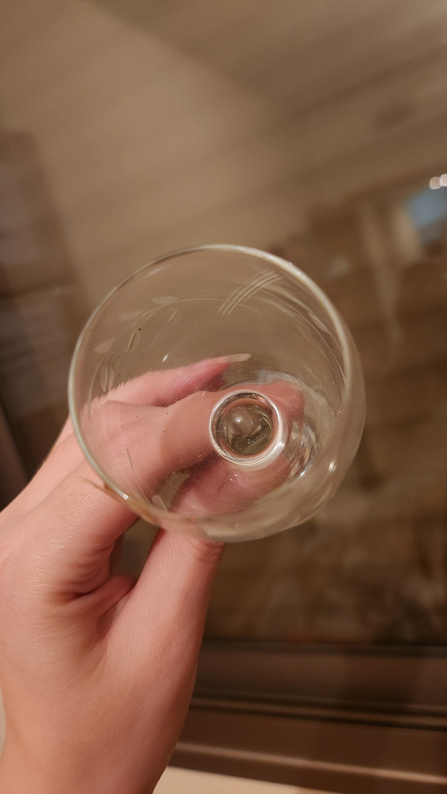 set of 6 crystal wine glasses