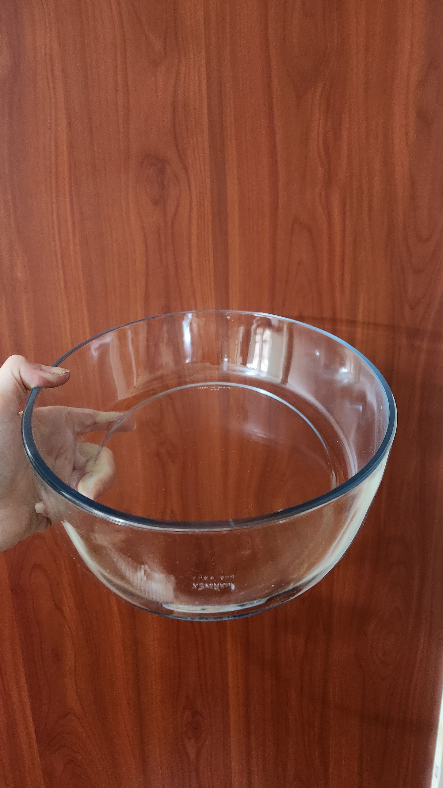 Marinex glass bowl with a decorative puja tray