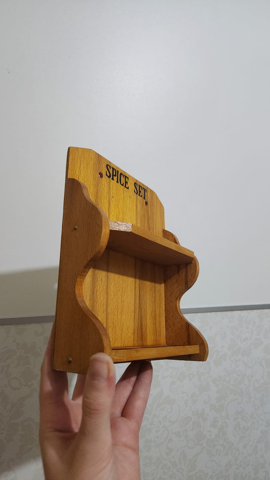 Vintage wooden spice rack