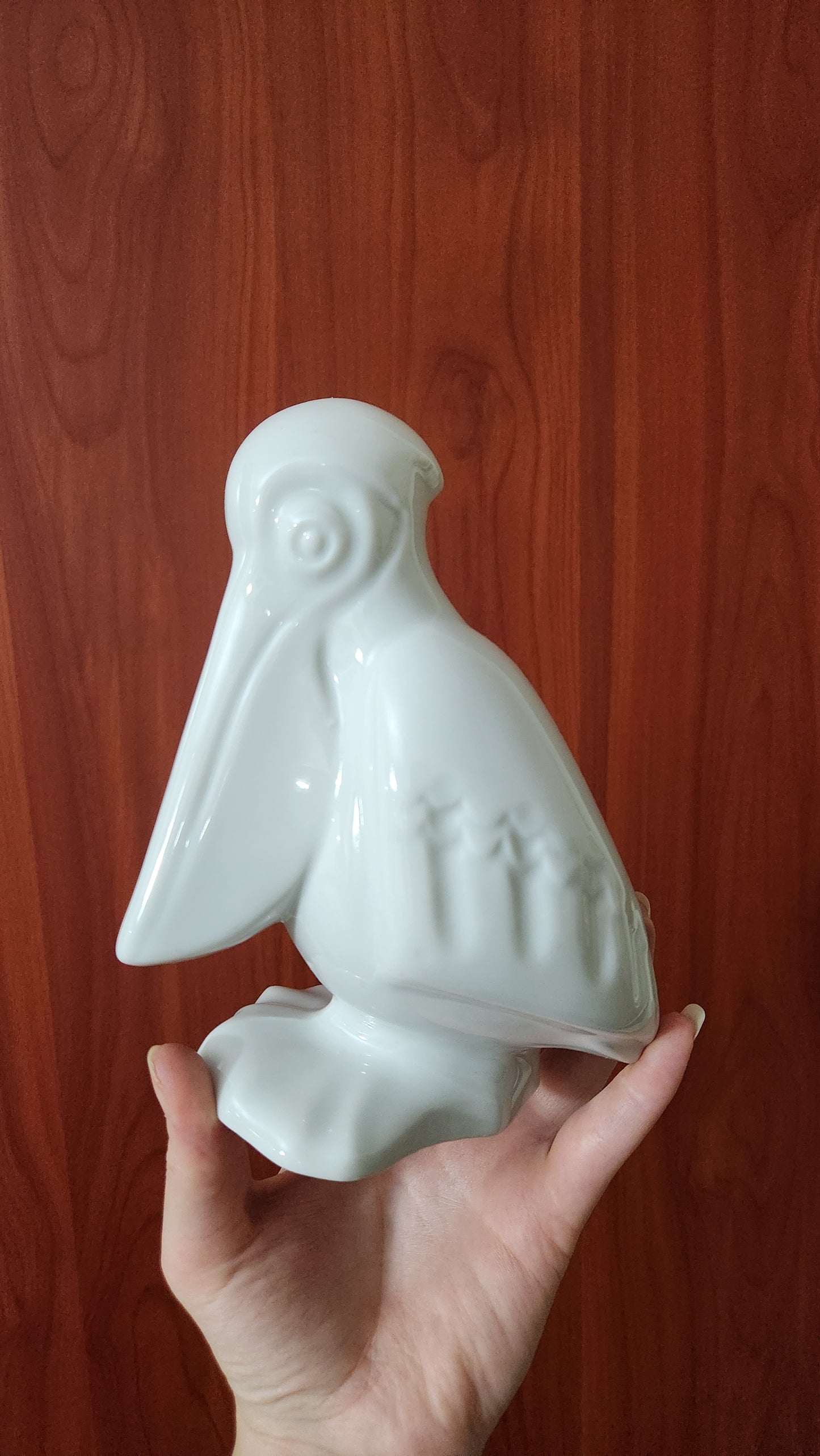 Naaman vintage white porcelain pelican figurine