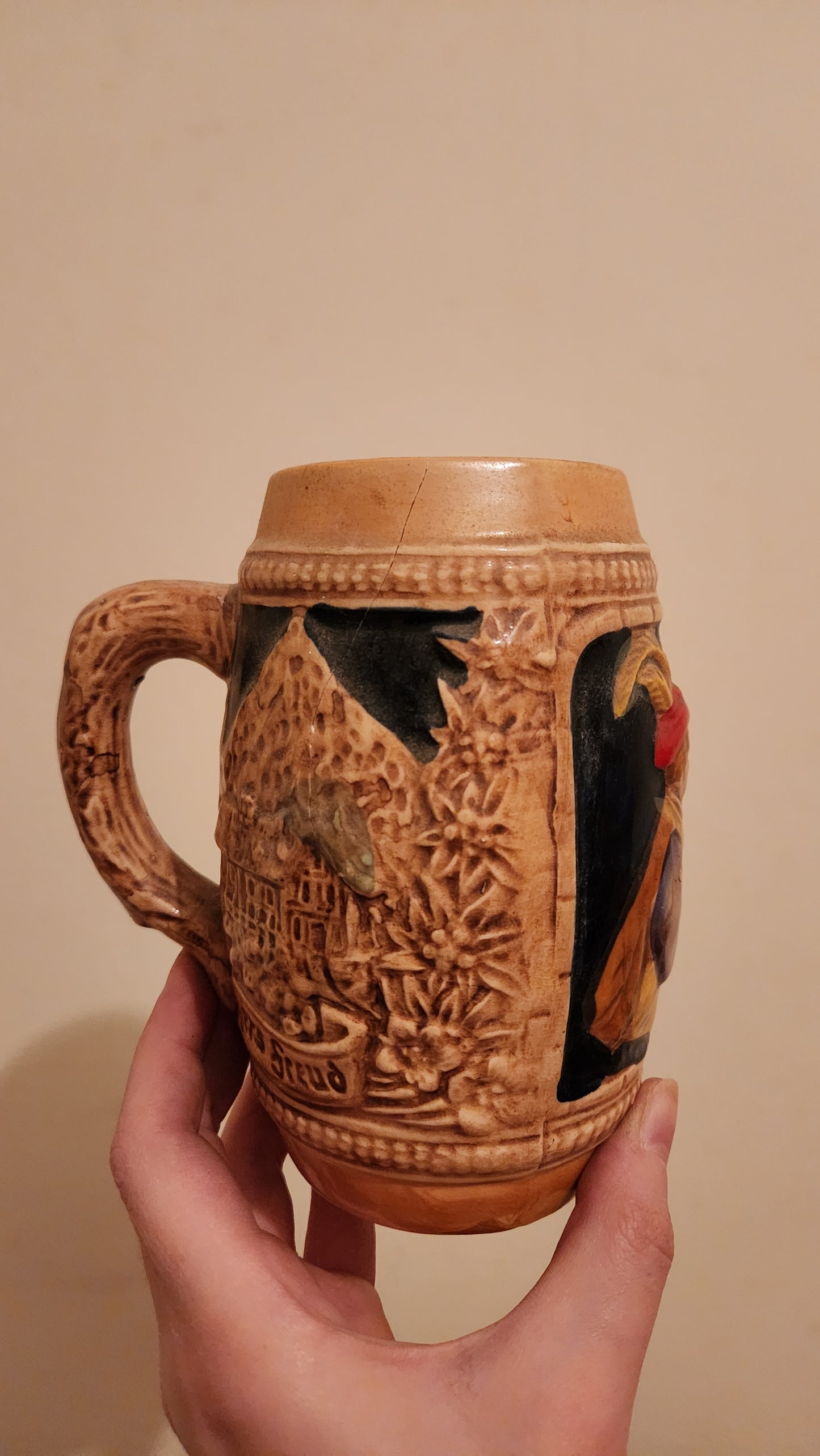 Relief Beer Stein - Tavern Scene