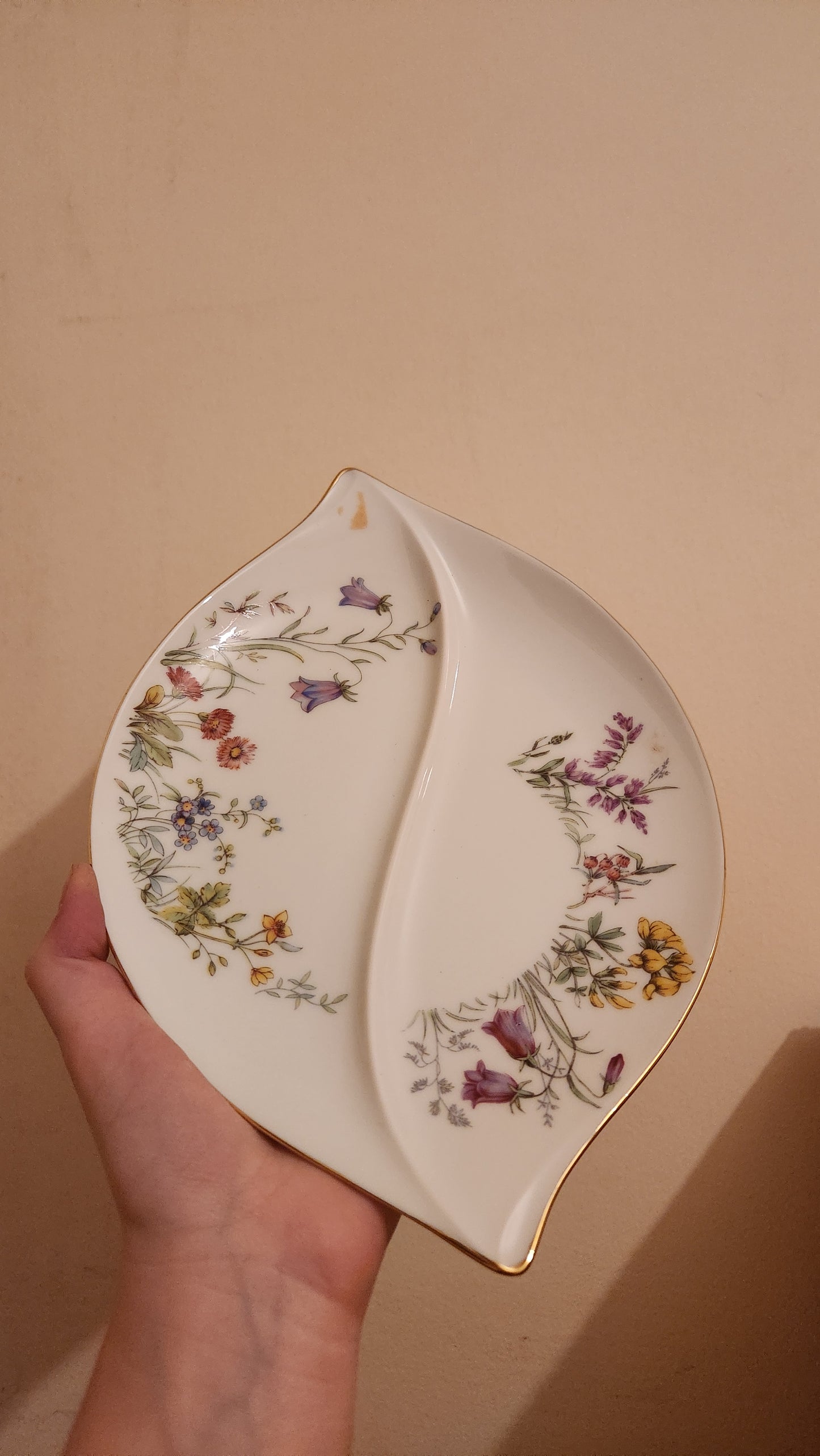 Hutschenreuther Maxim's de Paris leaf-shaped porcelain dish