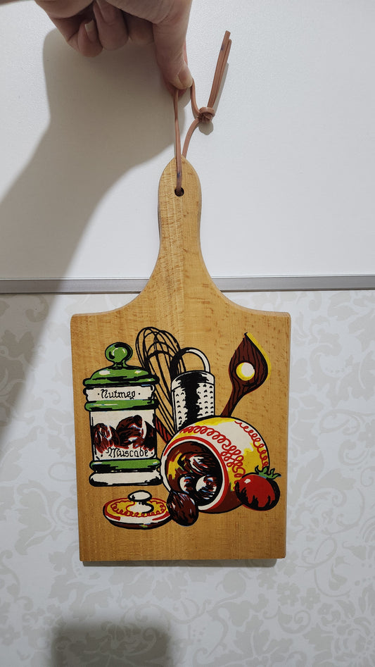 Set of two 70s Vintage Nevco wooden cutting boards