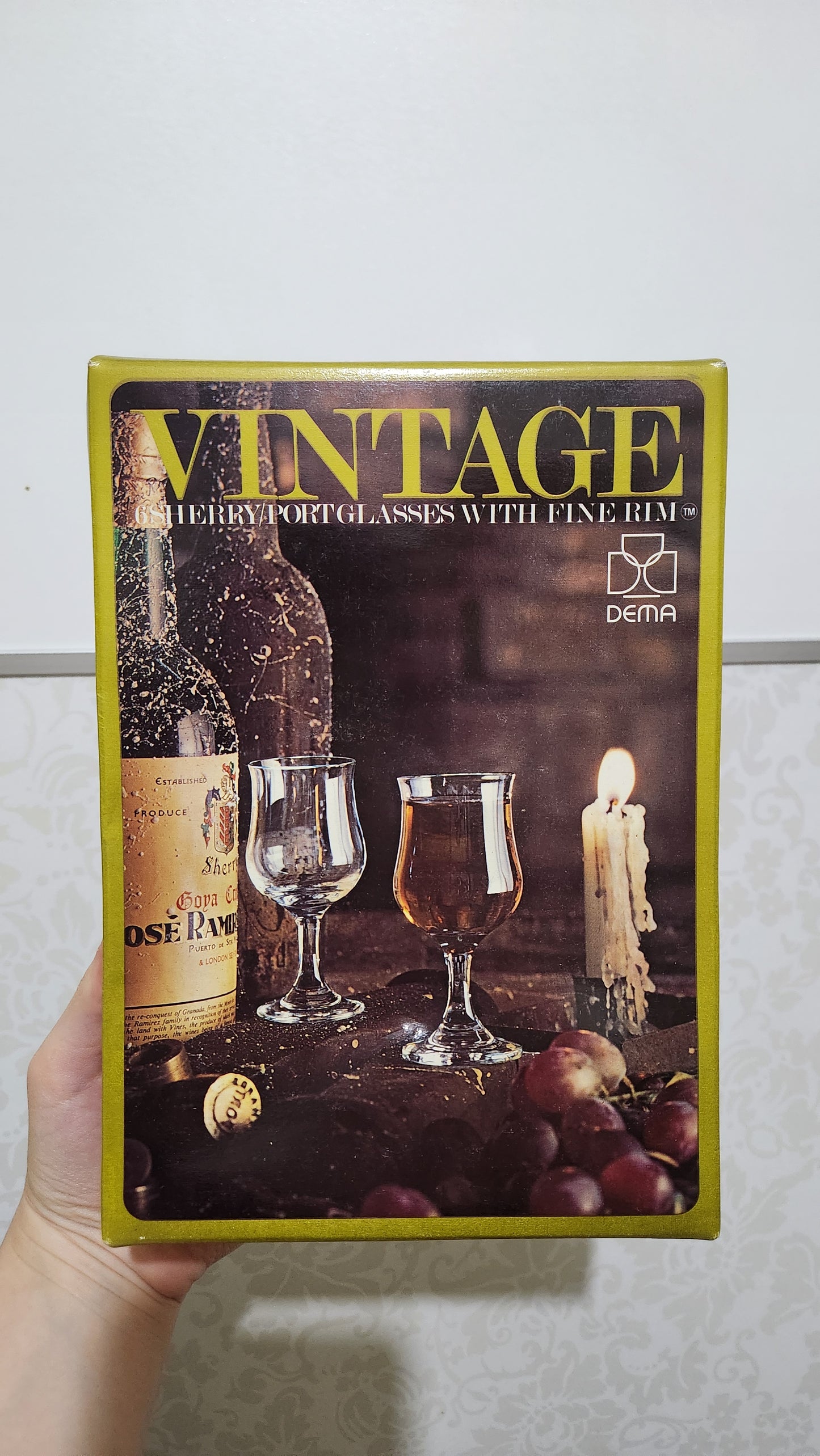 Set of vintage Dema Sherry/Port glasses