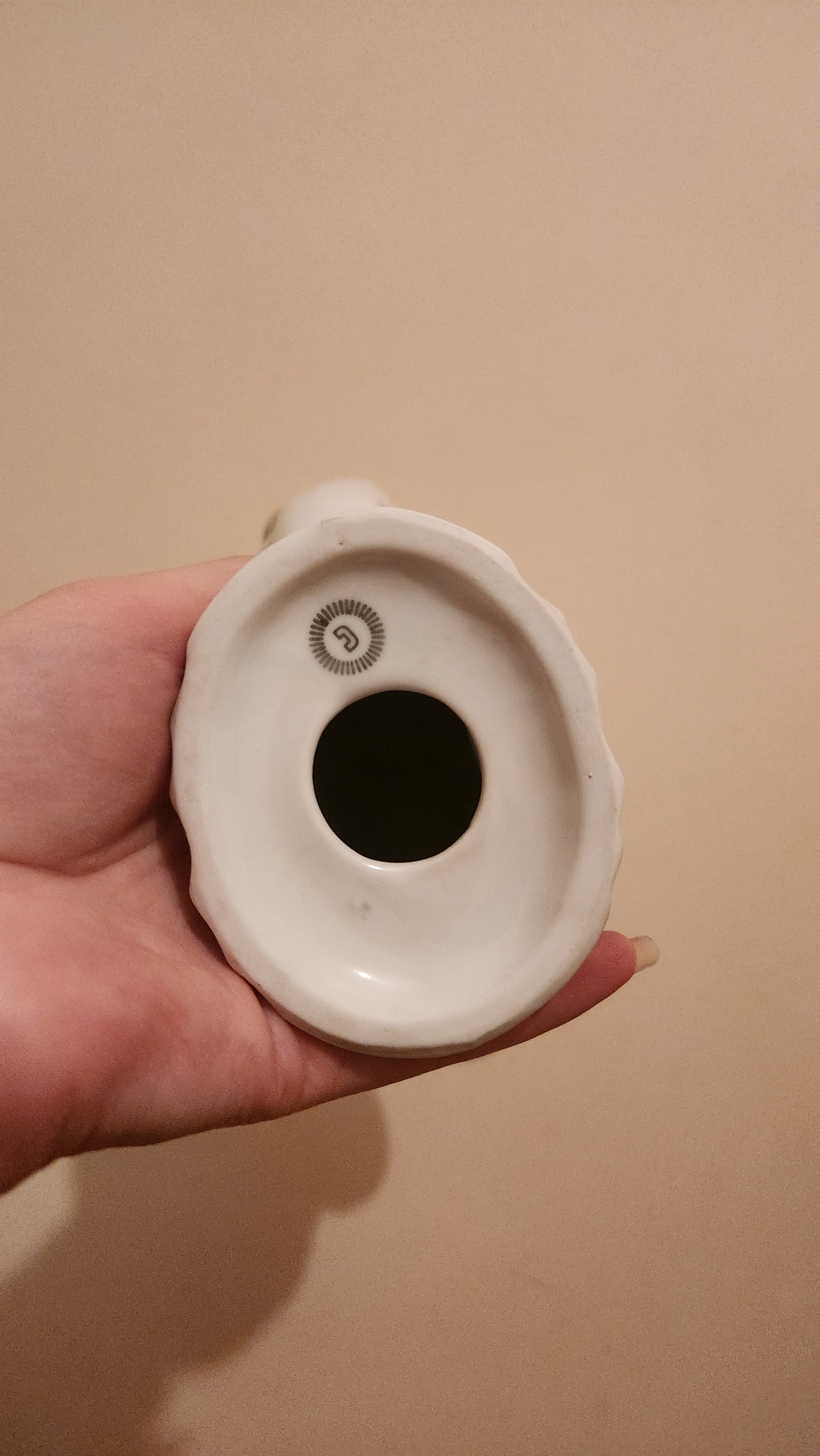 Naaman white porcelain Shabbat candle holder