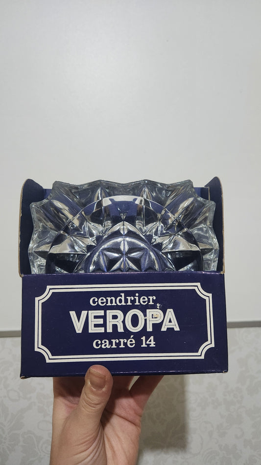 Veropa France "Carré 14" Cut Glass/Crystal Ashtray