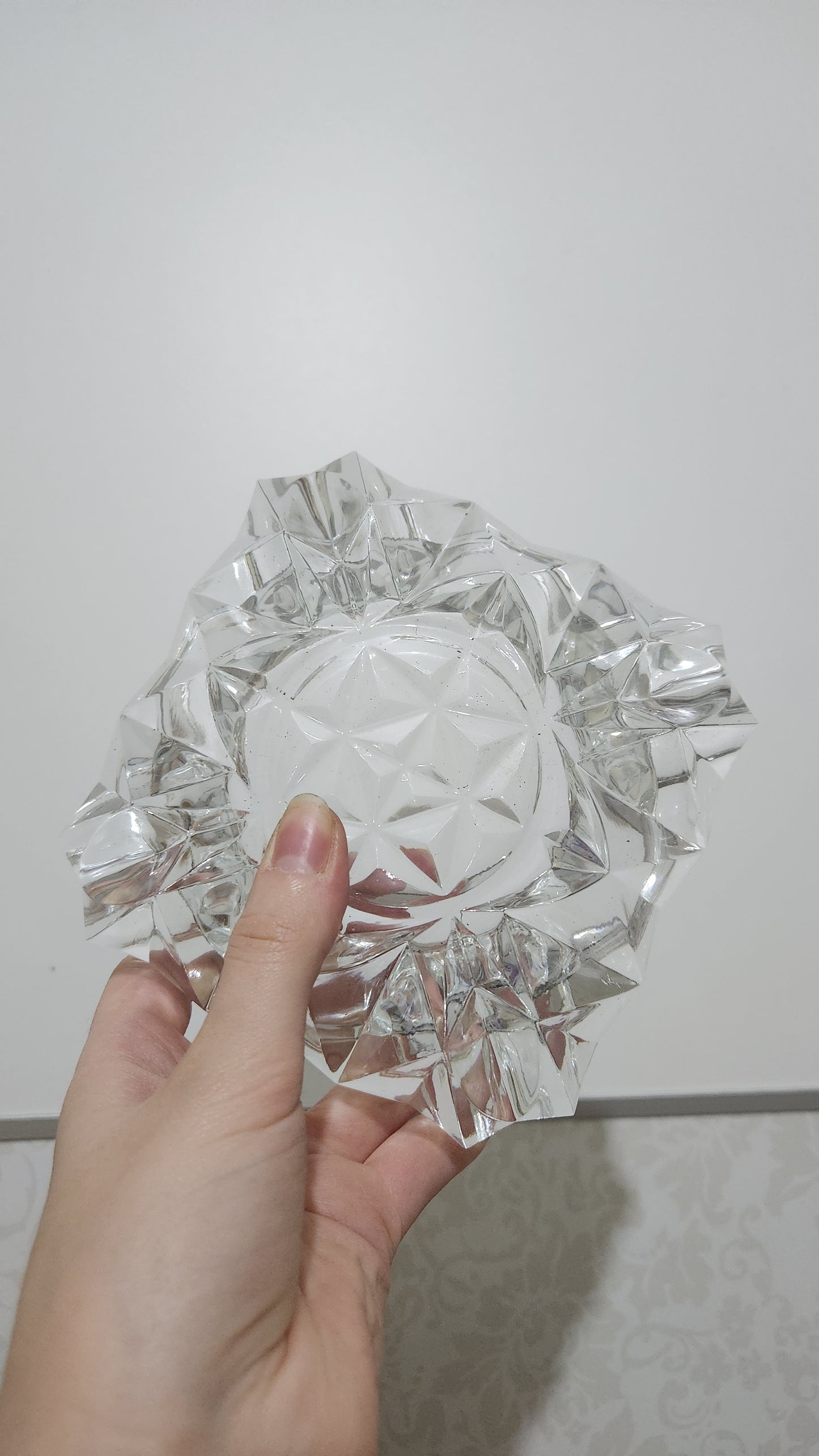 Veropa France "Carré 14" Cut Glass/Crystal Ashtray