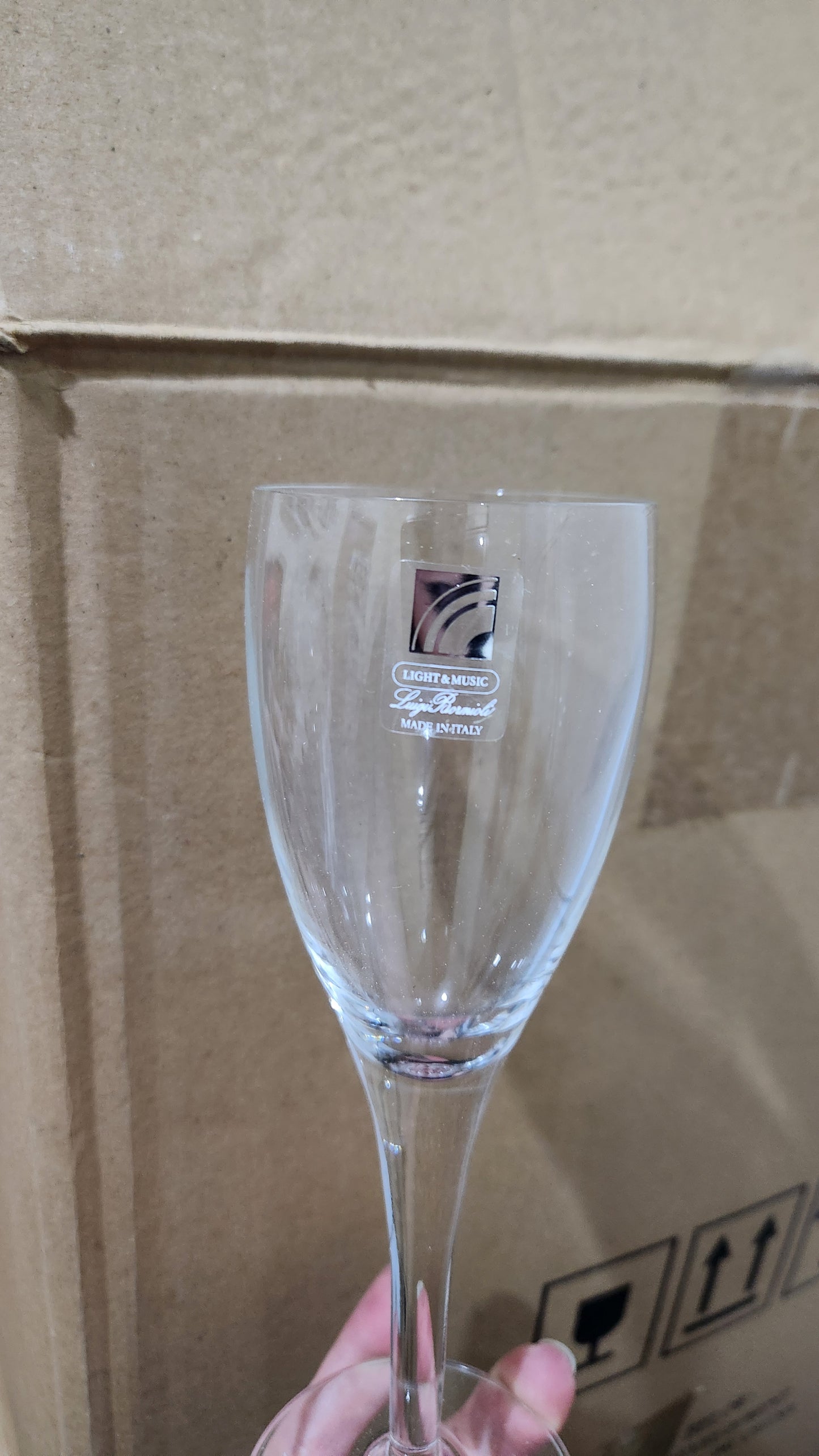 6 Bormioli Michelangelo Sparking Wine/Flute Glasses