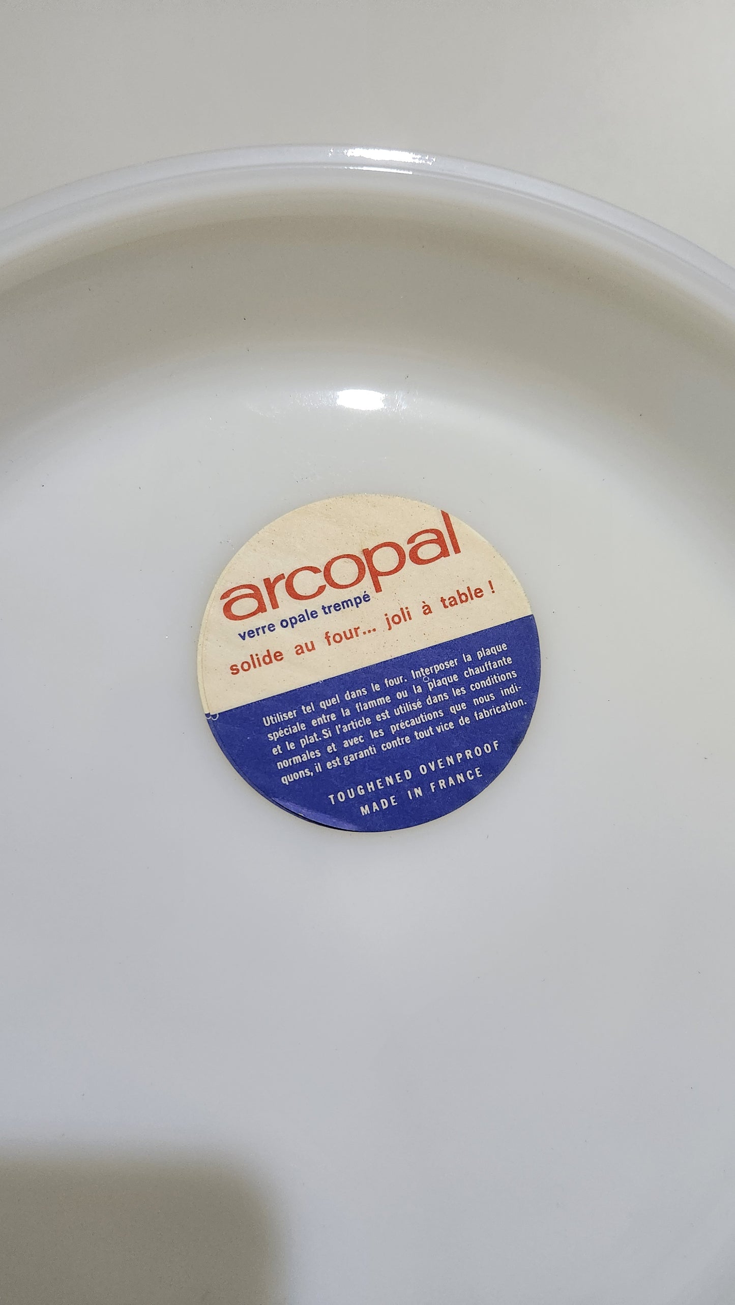 Arcopal France Milk Glass Casserole Dish with Lid