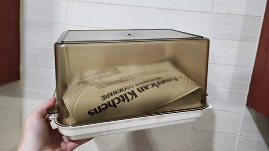 American Kitchens Microwave Roasting Pan with Rack & High-Dome Lid
