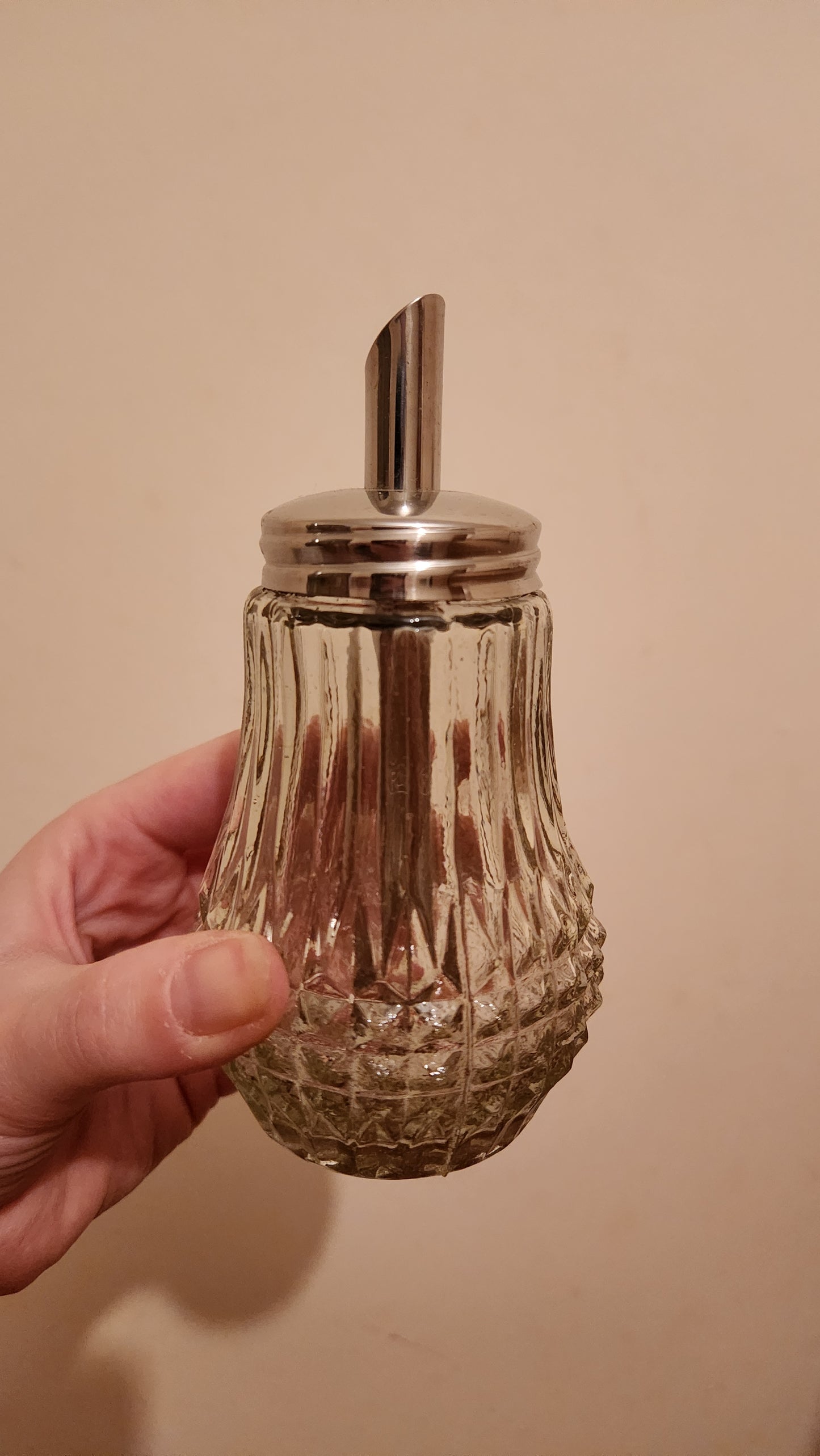 Glass Sugar Shaker and Syrup/Honey Dispenser Set with Chrome Lids