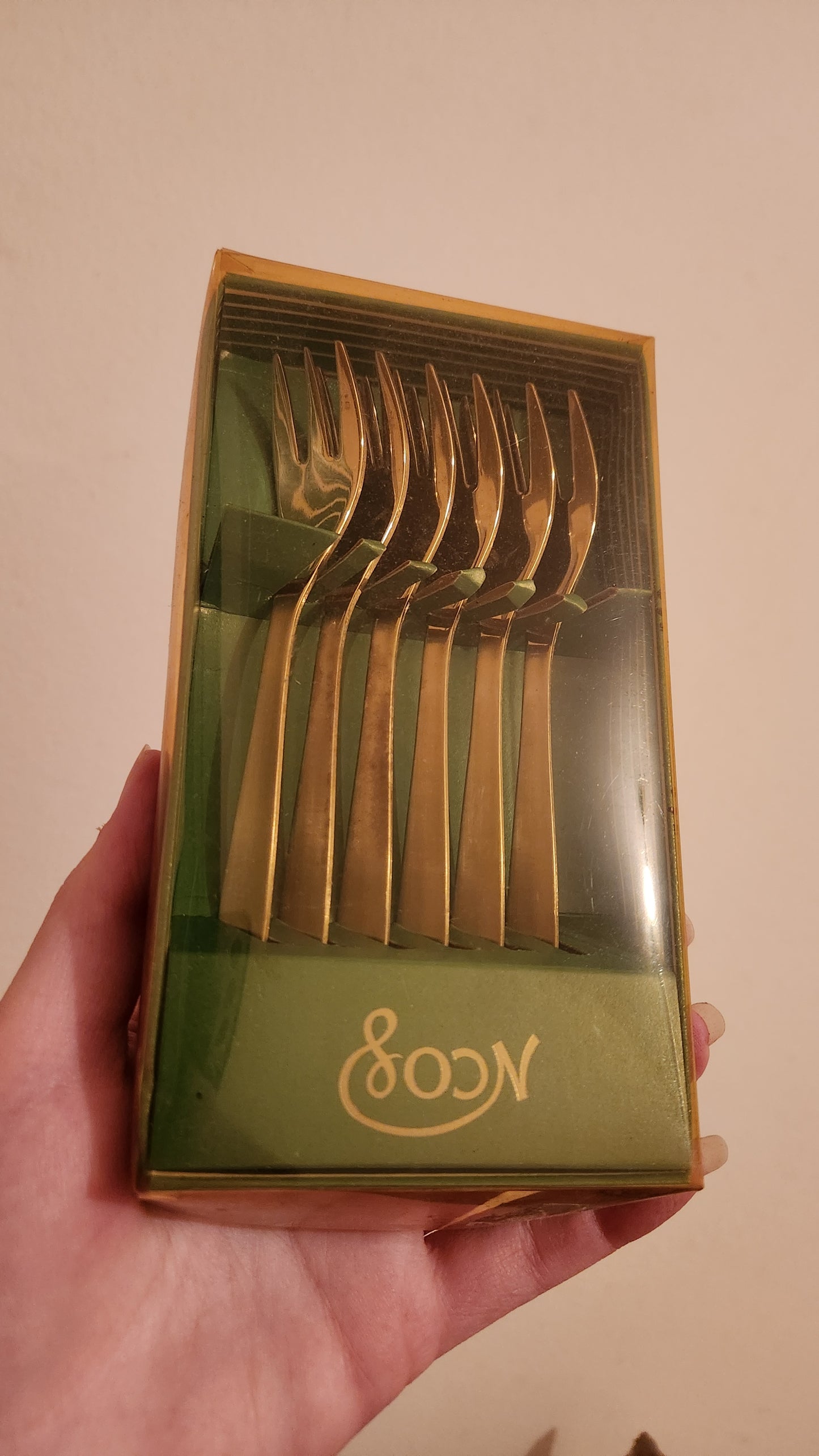 Israeli vintage never used Michsaf stainless steel set of 6 forks