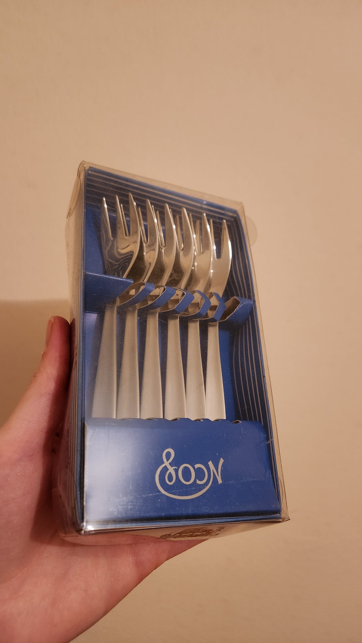 Israeli vintage never used Michsaf stainless steel set of 6 forks