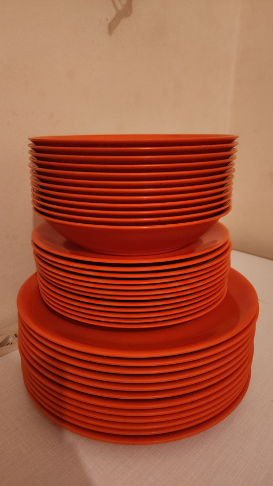 36-Piece Vintage israeli TAMA Ornamin Set - Retro Orange