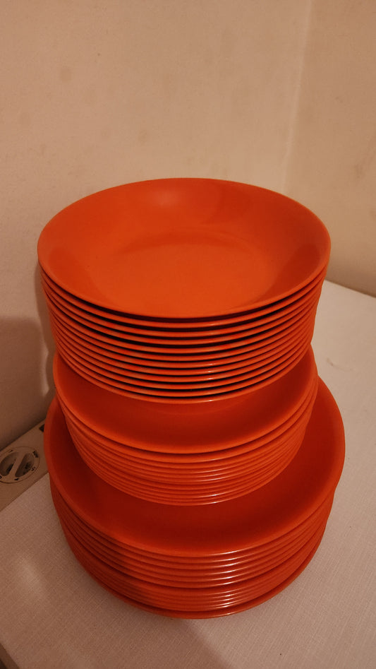 36-Piece Vintage israeli TAMA Ornamin Set - Retro Orange