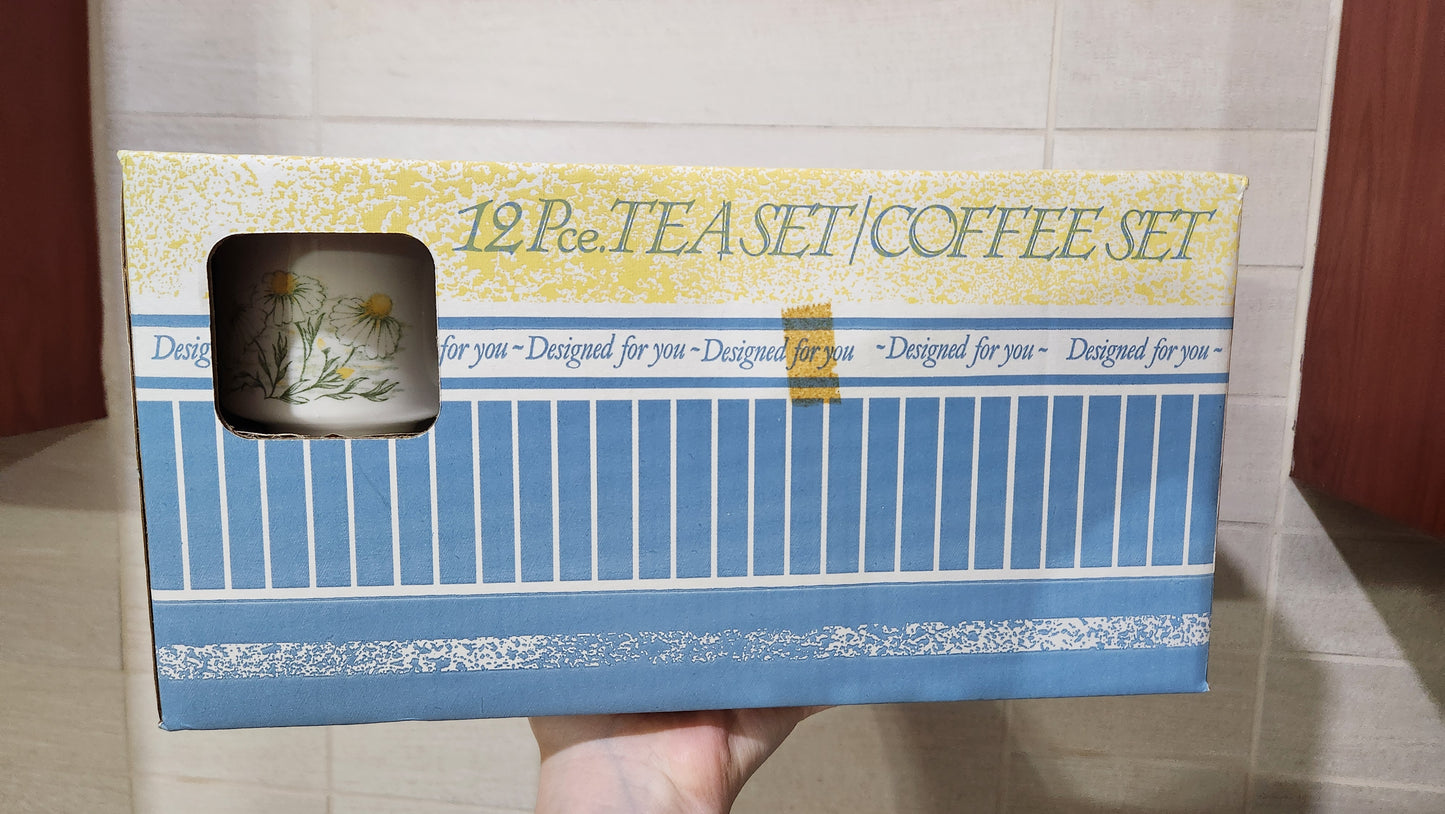Vintage Churchill England 12pc Tea/Coffee Set - Daisy Pattern