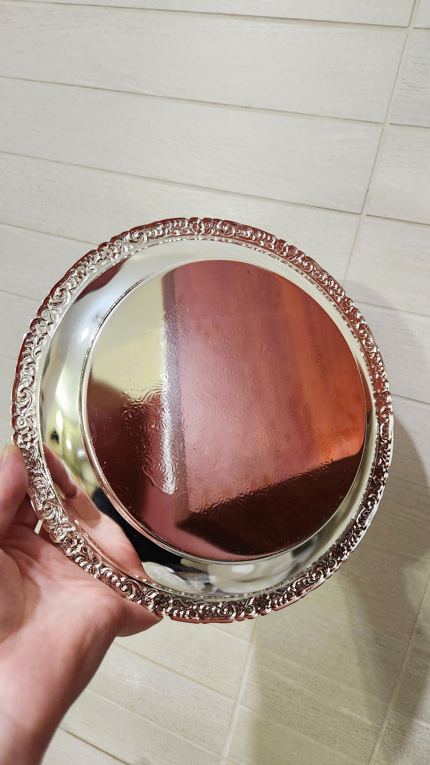 Queen Anne Silver Plated & Cut Glass 3-Section Dish