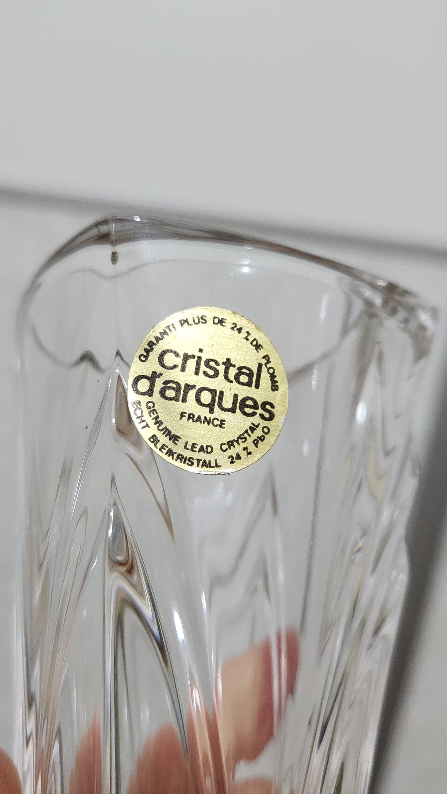 Cristal d'Arques France "Châtelet" Lead Crystal Bud Vase, 24% PbO