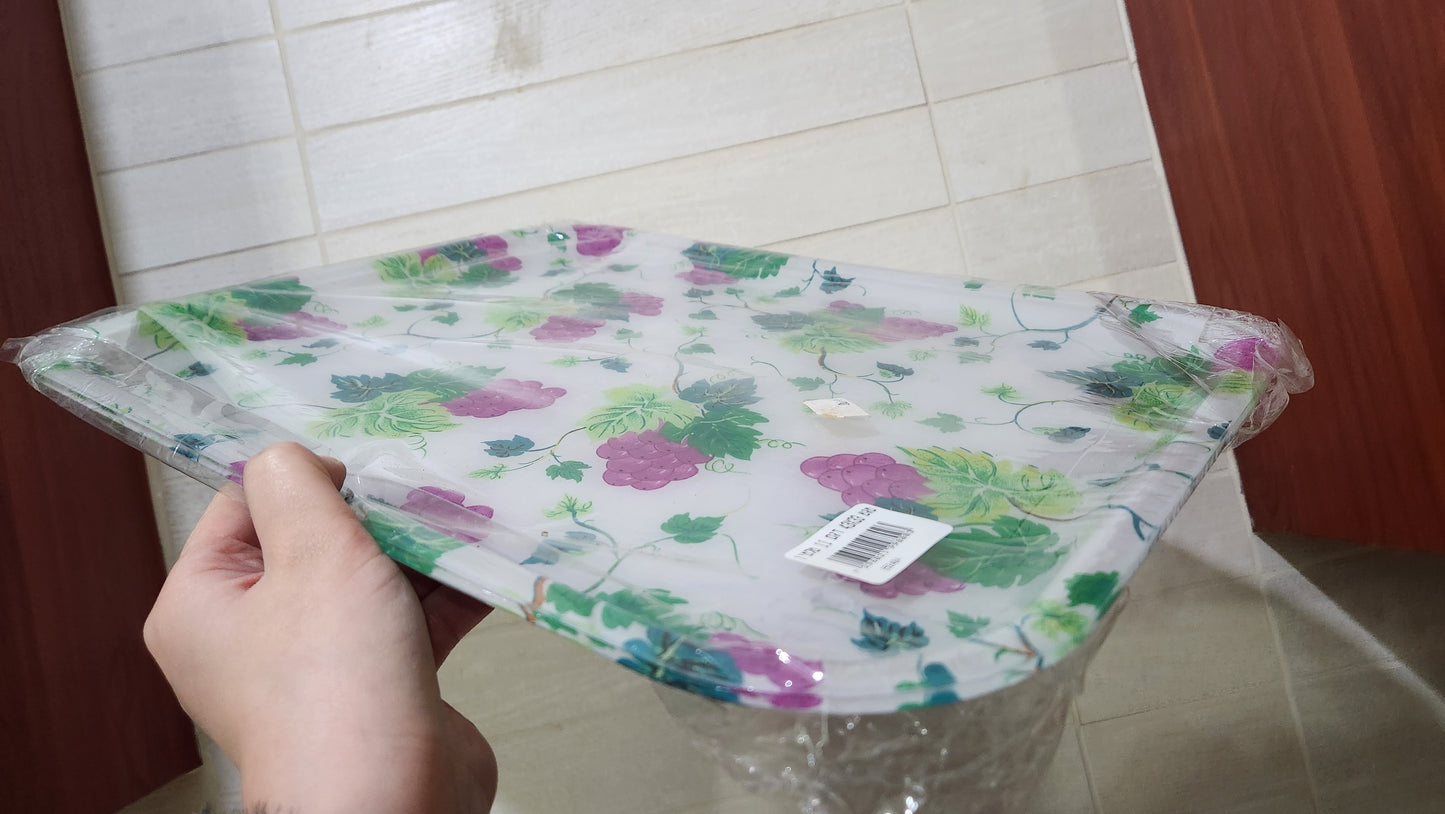 Set of 2 Grape Vine Pattern Melamine Serving Trays