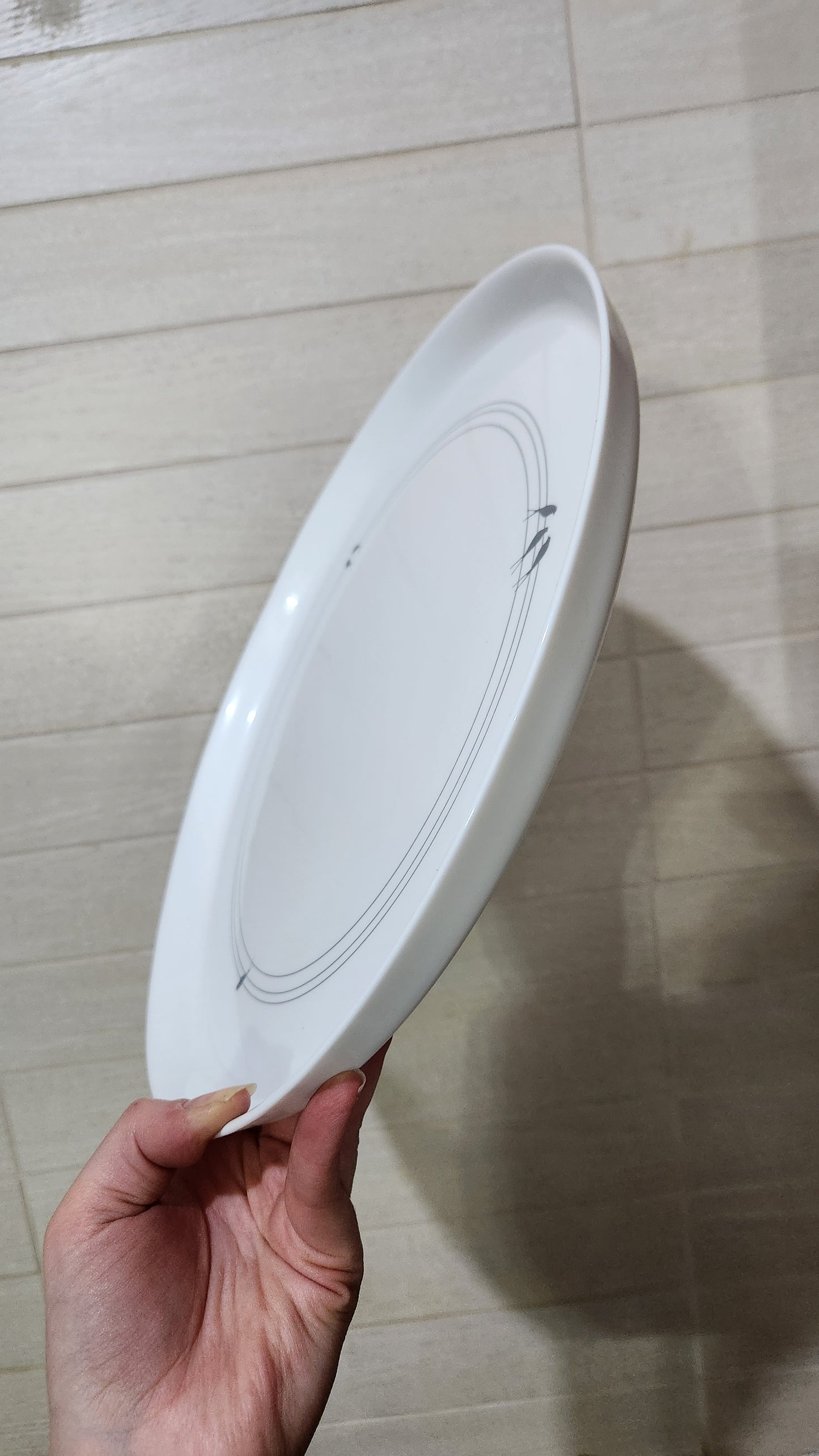 2 Harmonia Spain White Opal Glass Dinner Plates