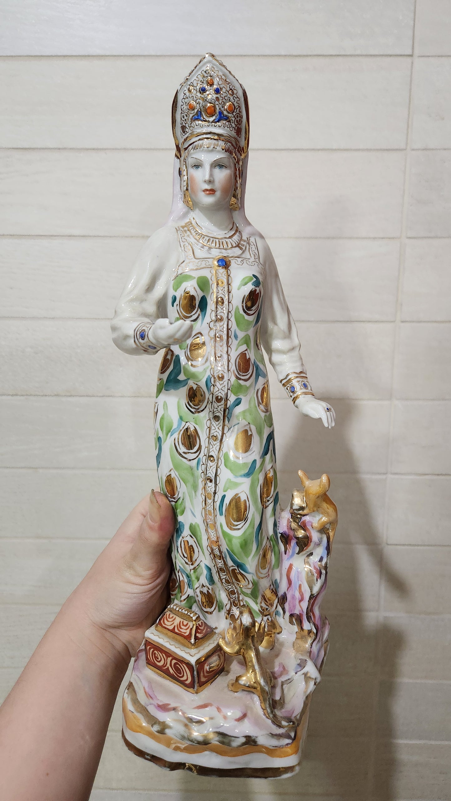 60s Dulevo Porcelain Figurine "Mistress of the Copper Mountain" - USSR