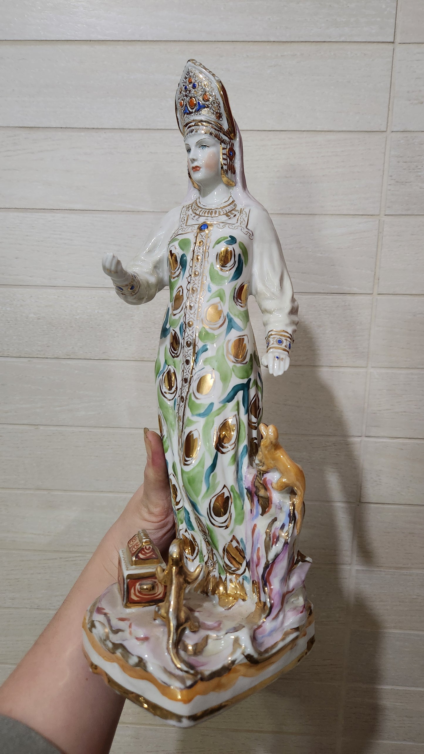 60s Dulevo Porcelain Figurine "Mistress of the Copper Mountain" - USSR