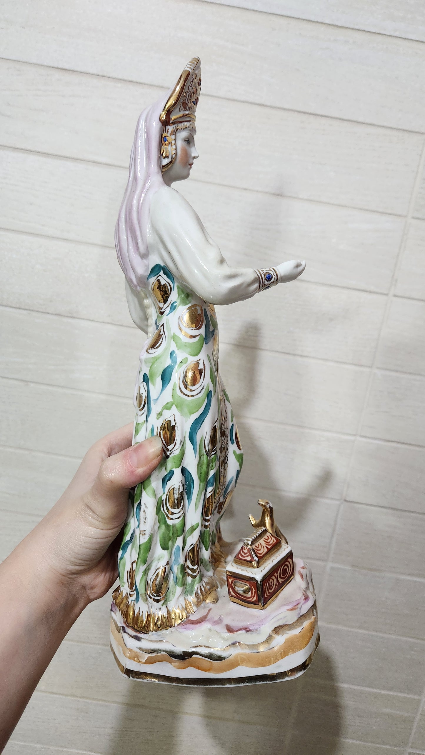 60s Dulevo Porcelain Figurine "Mistress of the Copper Mountain" - USSR
